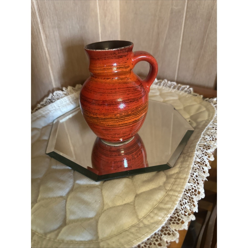Bay Keramik West German "Fat Lava" ceramic jug vase Signed